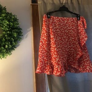 J.Crew floral flouncy skirt